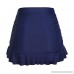 AOmahh Women's Skirted Bikini Bottom High Waisted Solid Color Shirred Bottom Ruffles Swim Skirt Navy B07MZT21WP
